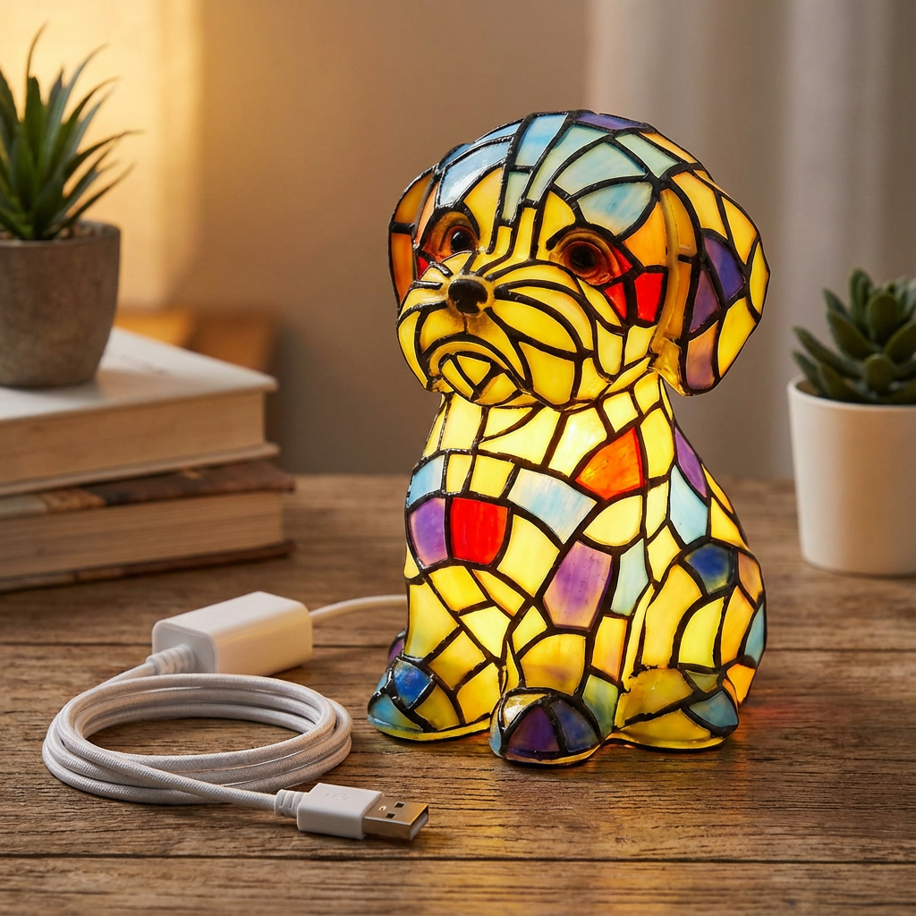 Luvano Tischleuchte Figur modern Stimmungslicht
