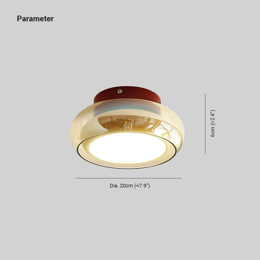 Luvano June Deckenleuchte Retro Glas LED