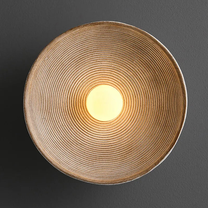 Luvano Wandleuchte Holz rustikal LED handgemacht
