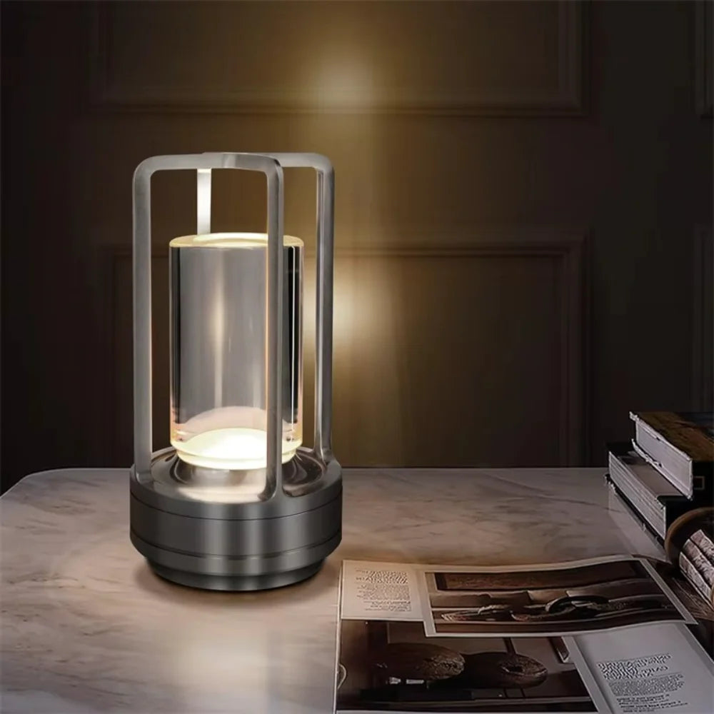 Luvano Tischleuchte Zylinder Metall LED modern