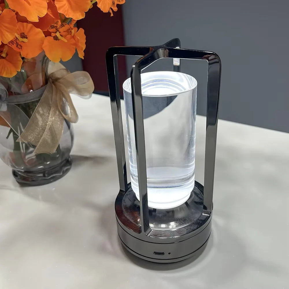 Luvano Tischleuchte Zylinder Metall LED modern