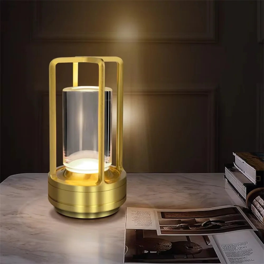 Luvano Tischleuchte Zylinder Metall LED modern