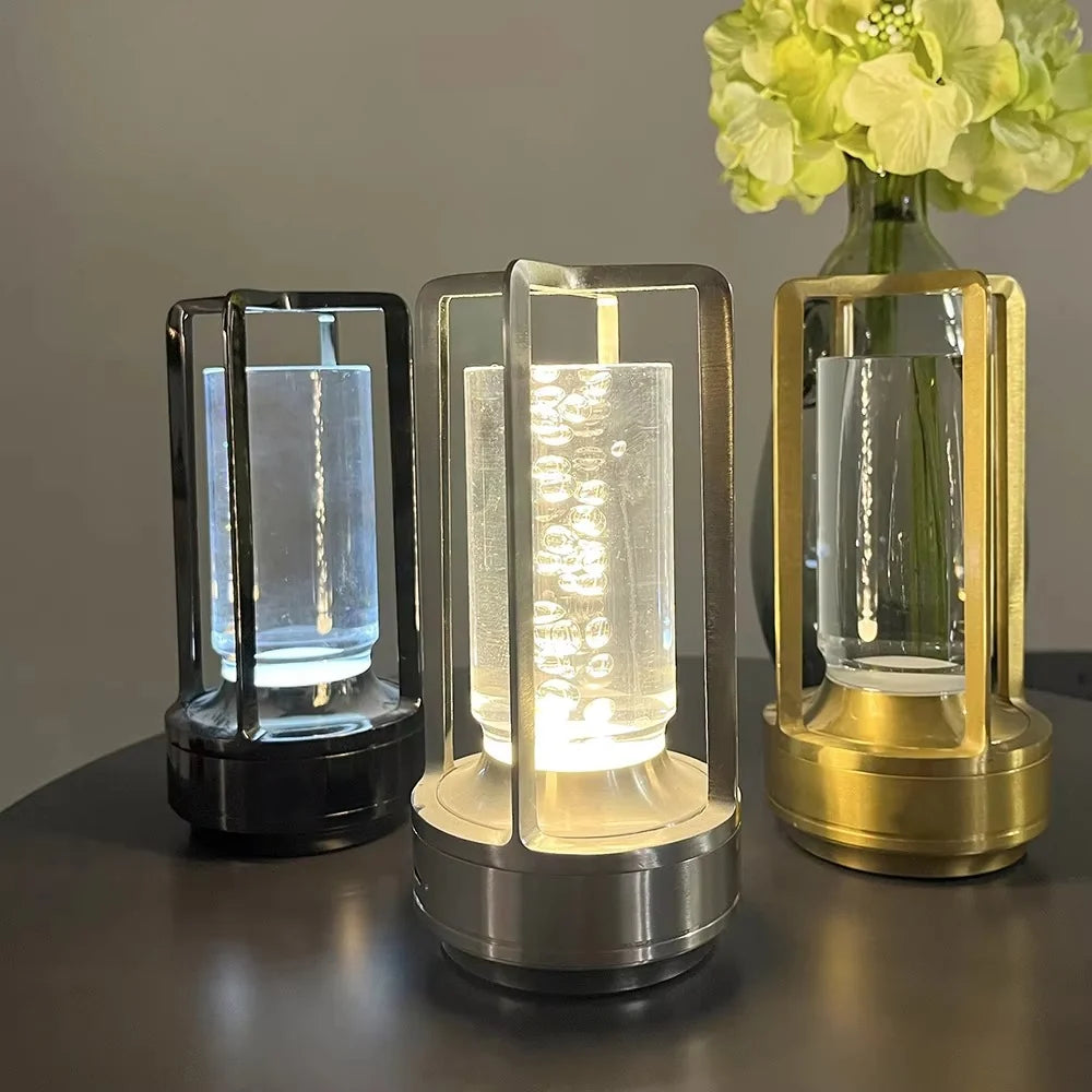 Luvano Tischleuchte Zylinder Metall LED modern