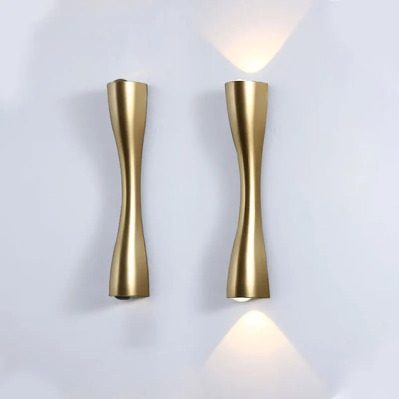 Luvano Wandleuchte außen gold Nordic Up Down