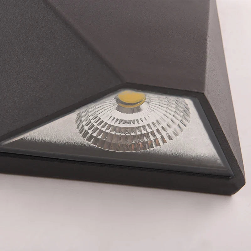 Luvano LED Wandleuchte außen schwarz 5W Alu