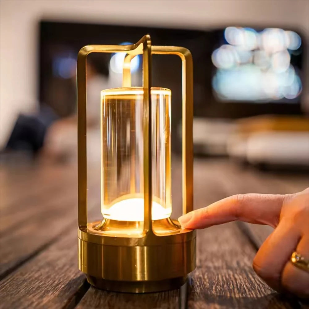 Luvano Tischleuchte Zylinder Metall LED modern