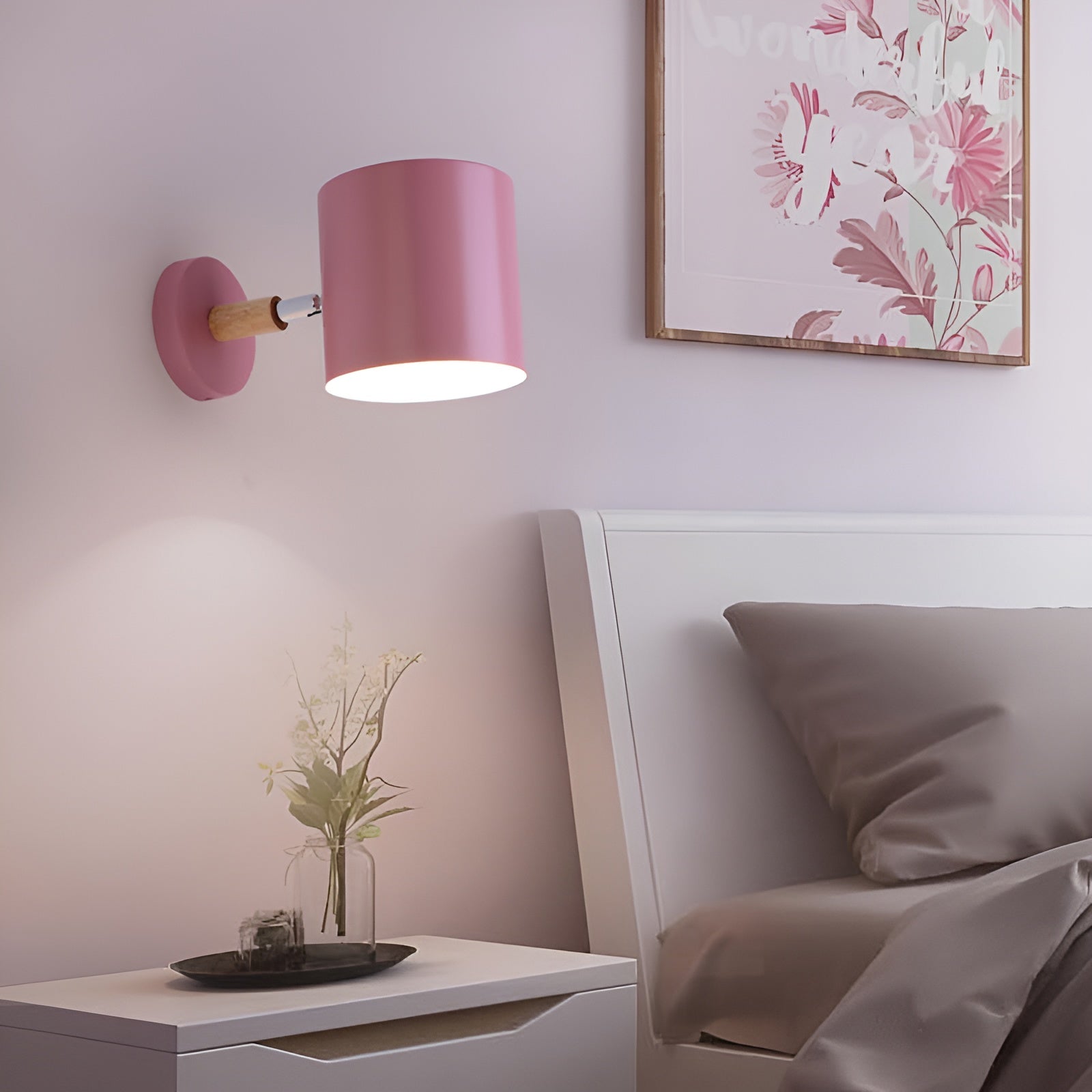 Luvano NordicGlow Wandleuchte verstellbar Pastell
