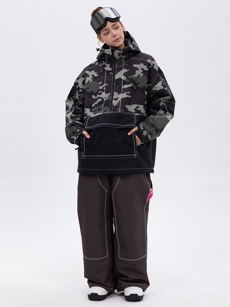 Damen-Set Mountain Vibe Pulloverjacke & Urban Freerider Baggy-Schneehose