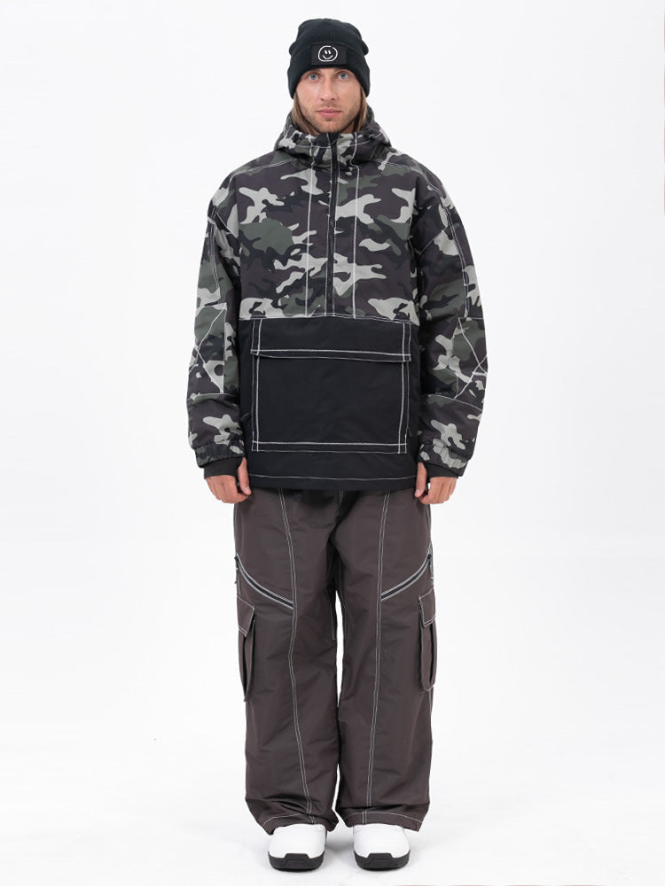 Mountain Vibe Pulloverjacke für Herren & Streetstorm Baggy-Schneehose Set