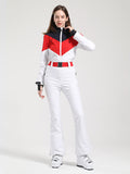 Gsou Snow Retro Color-Blocking Flare Skianzug für Damen