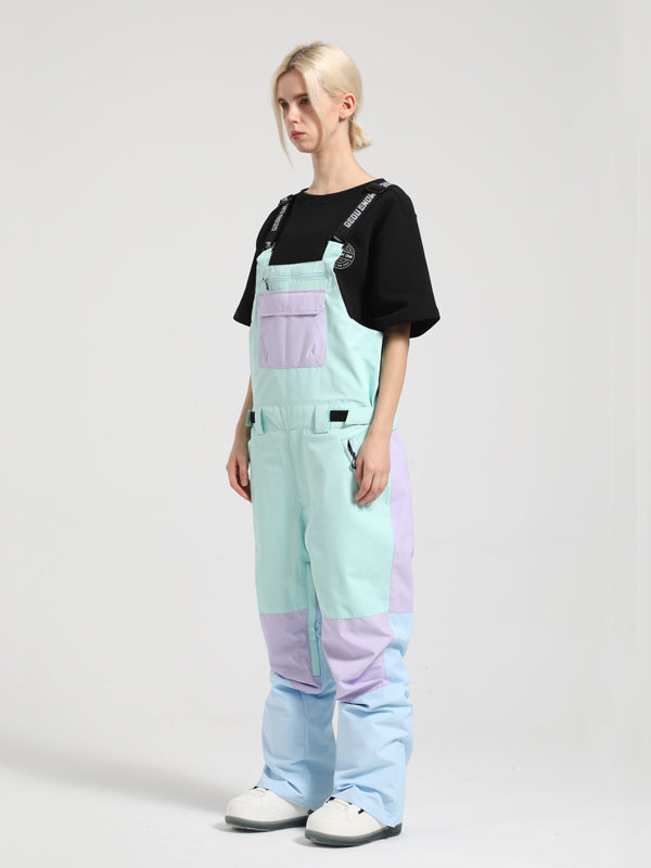 Gsou Snow Mountain Discover Colorblock Ski-Latzhose für Damen