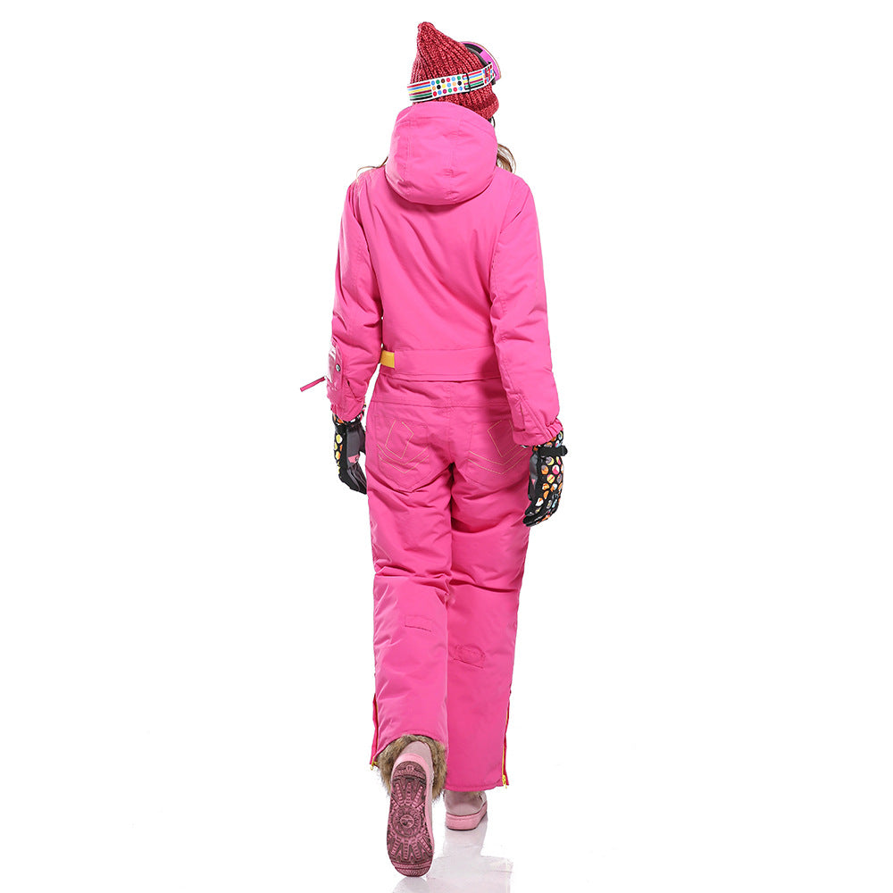 Damen-Wintermode Einteiliger Ski-Overall Winter-Schneeanzug