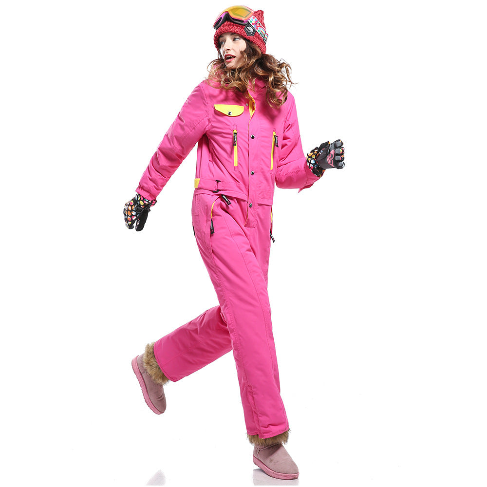 Damen-Wintermode Einteiliger Ski-Overall Winter-Schneeanzug