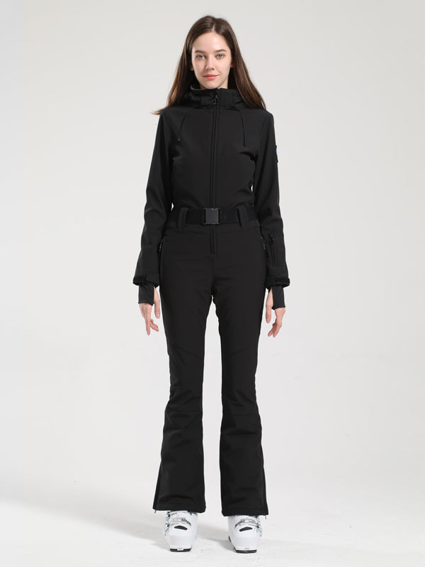 Gsou Snow Classic Flare Skianzug für Damen mit Gürtel