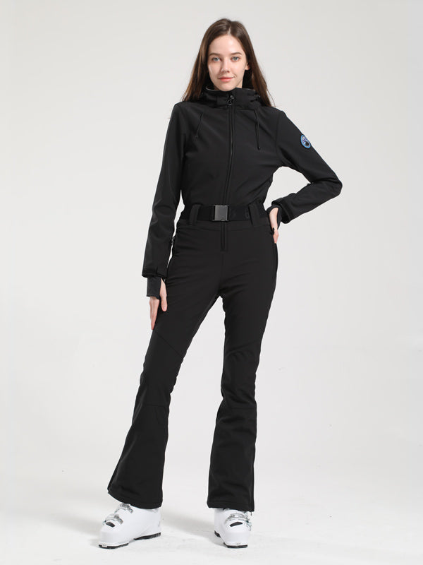 Gsou Snow Classic Flare Skianzug für Damen mit Gürtel