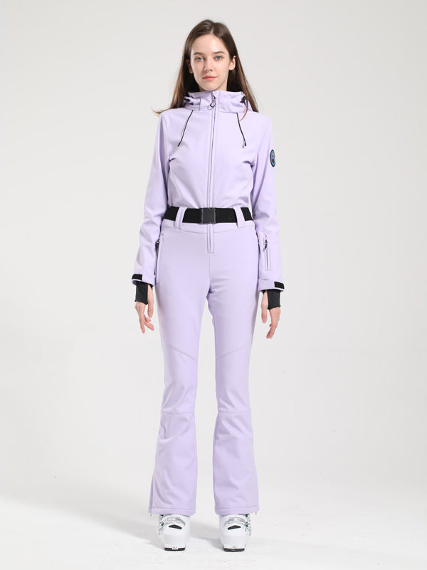 Gsou Snow Classic Flare Skianzug für Damen mit Gürtel