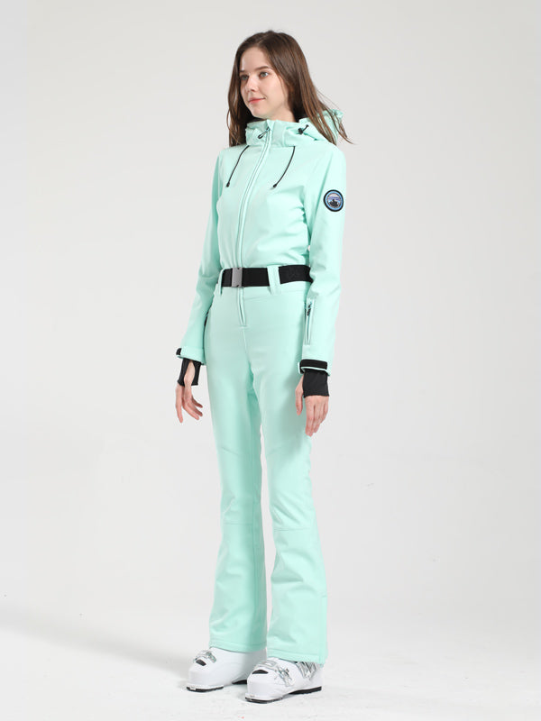 Gsou Snow Classic Flare Skianzug für Damen mit Gürtel