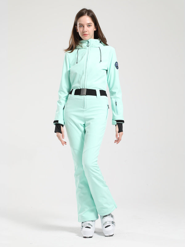 Gsou Snow Classic Flare Skianzug für Damen mit Gürtel