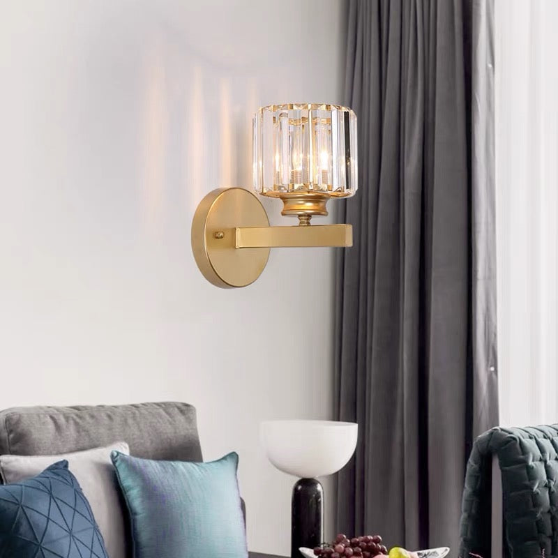 Luvano Wandleuchte Kristall Glas Eisen elegant