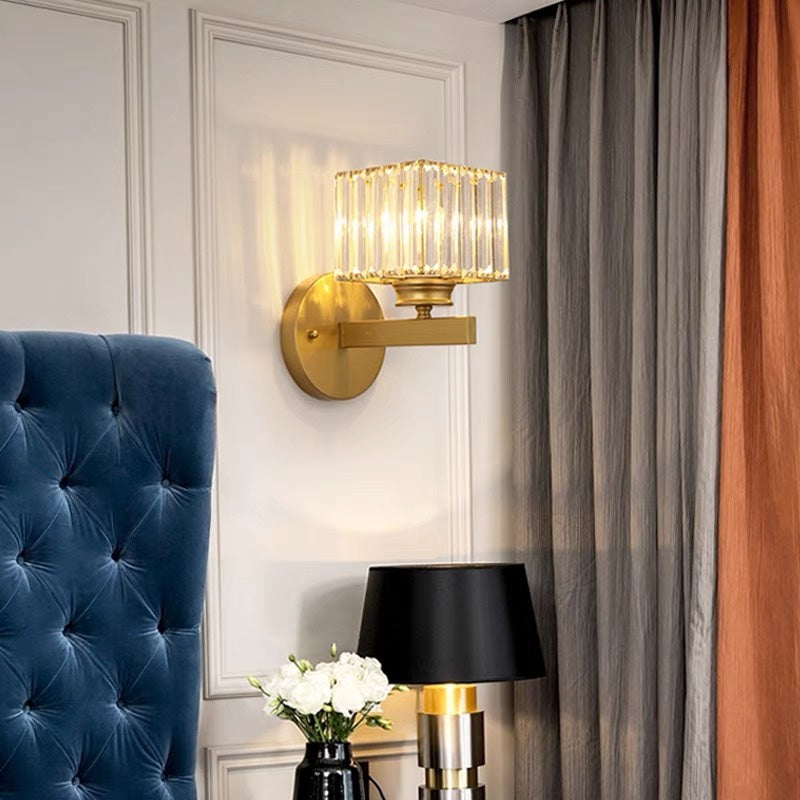 Luvano Wandleuchte Kristall Glas Eisen elegant