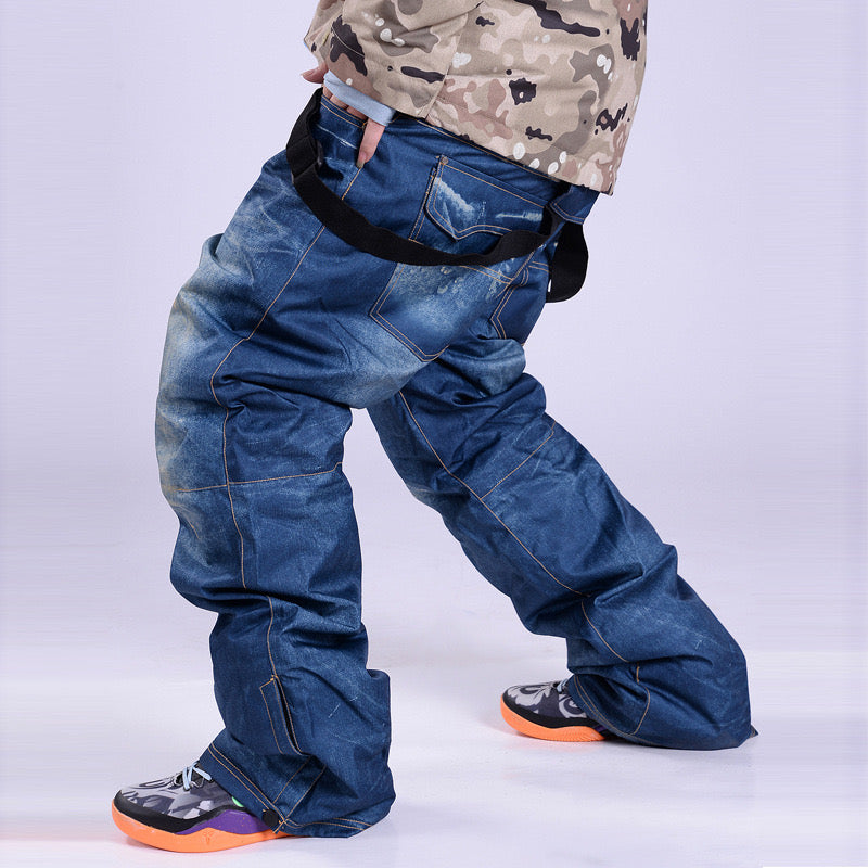 Herren Outdoor-Jeans-Latzhose aus Denim