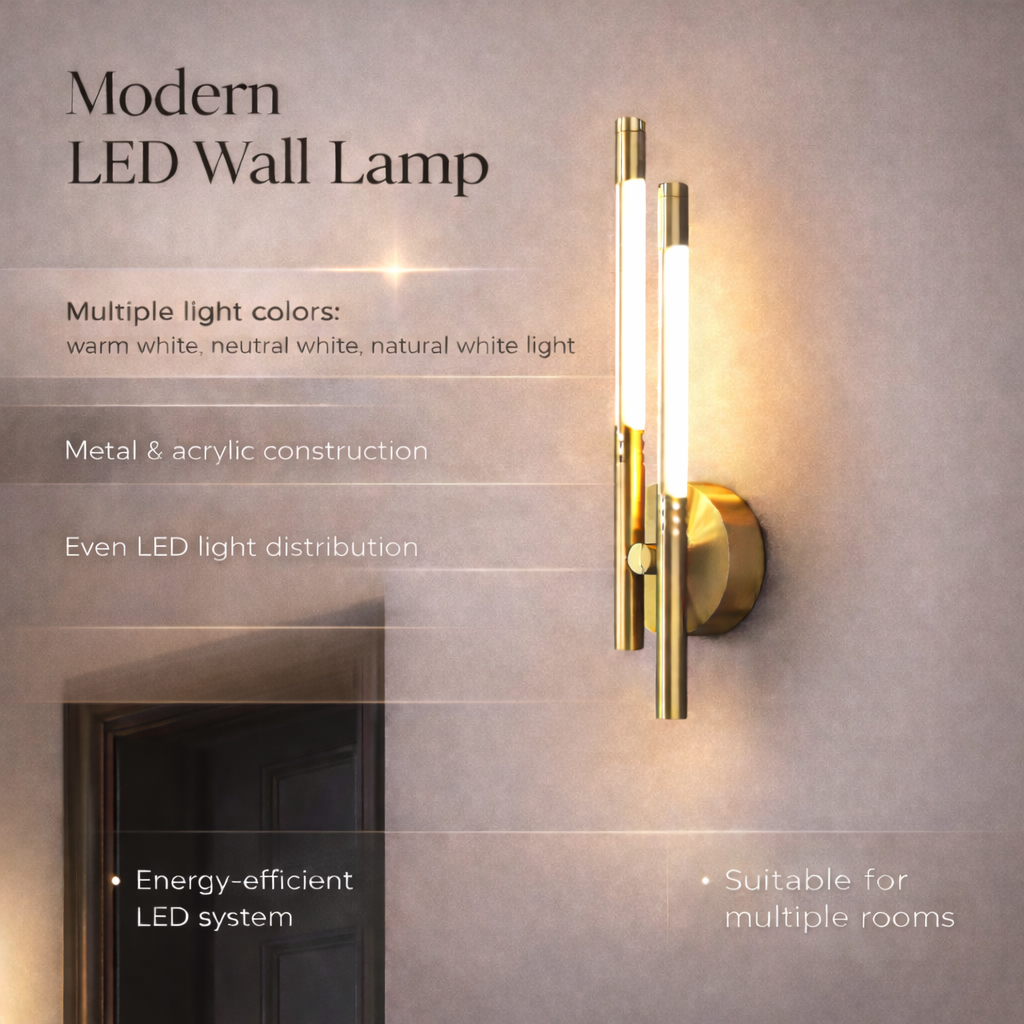 Luvano Wandleuchte LED Metall Acryl modern