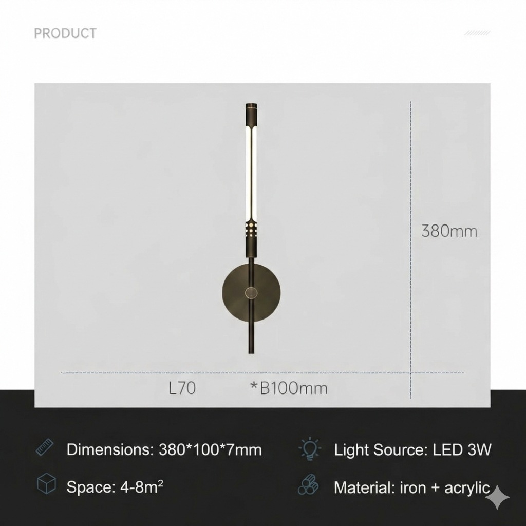 Luvano Wandleuchte LED Metall Acryl modern