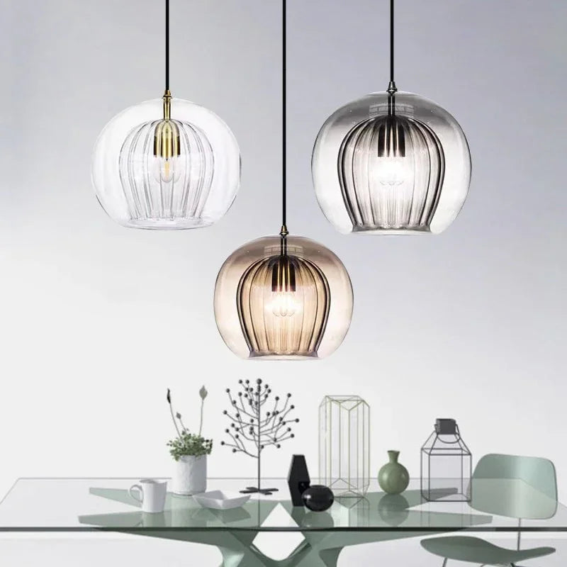 Luvano Pendelleuchte Glas elegant Stimmungslicht