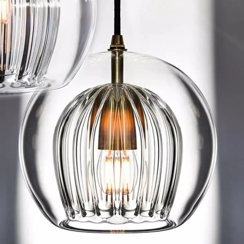 Luvano Pendelleuchte Glas elegant Stimmungslicht