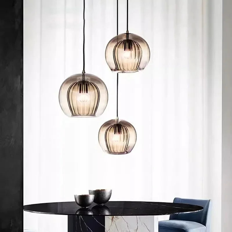Luvano Pendelleuchte Glas elegant Stimmungslicht