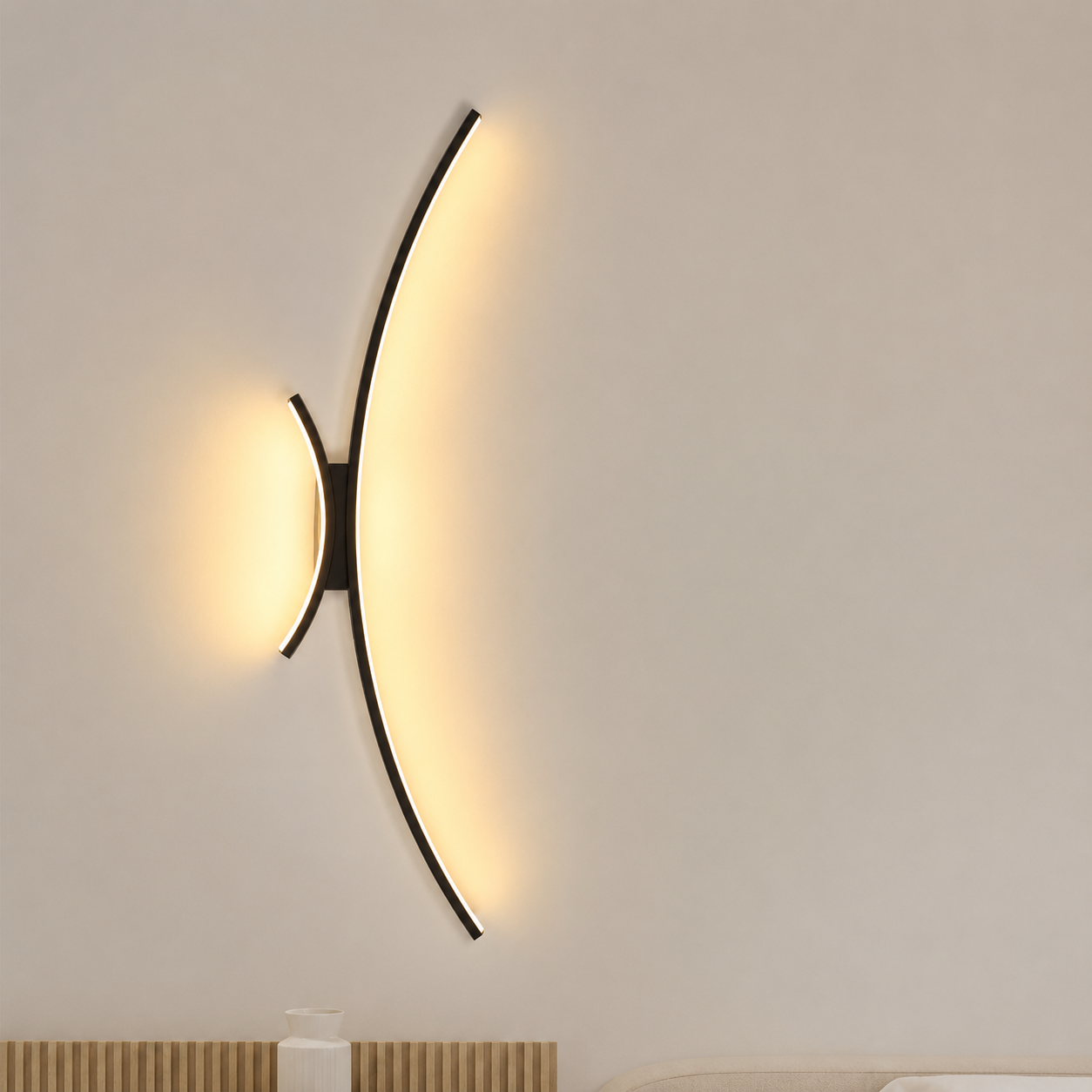 Luvano Wandleuchte linear LED Bad Wohnzimmer