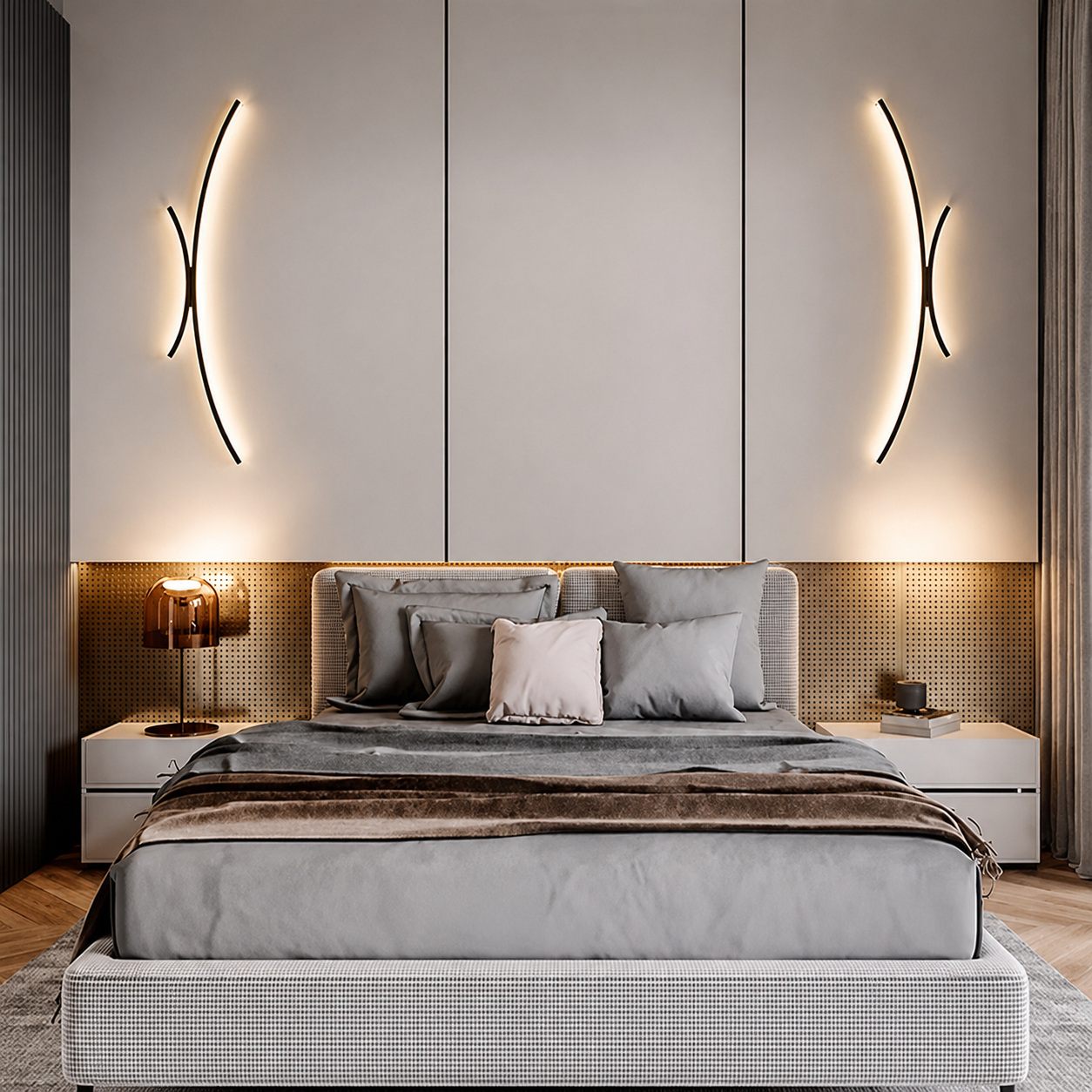 Luvano Wandleuchte linear LED Bad Wohnzimmer