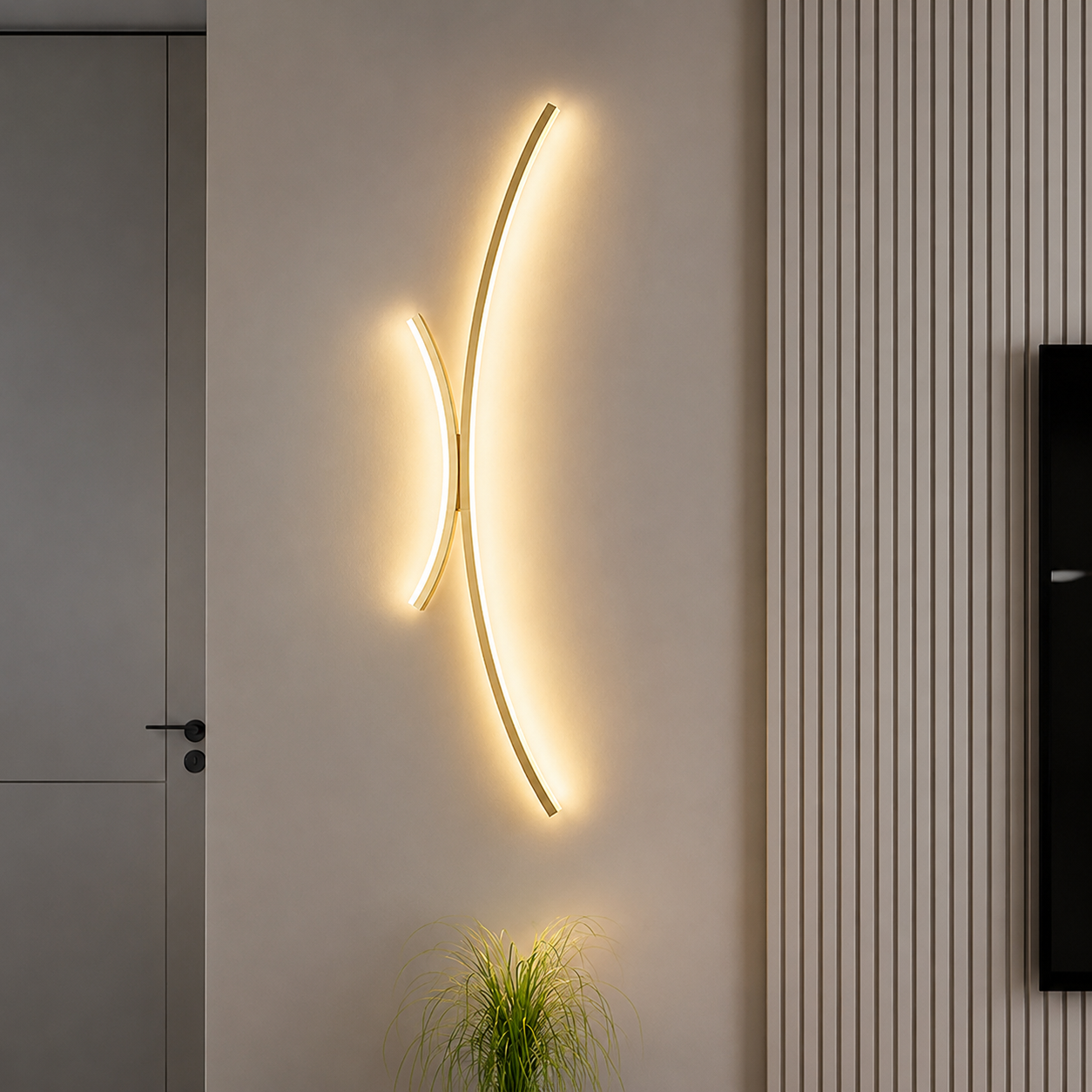 Luvano Wandleuchte linear LED Bad Wohnzimmer