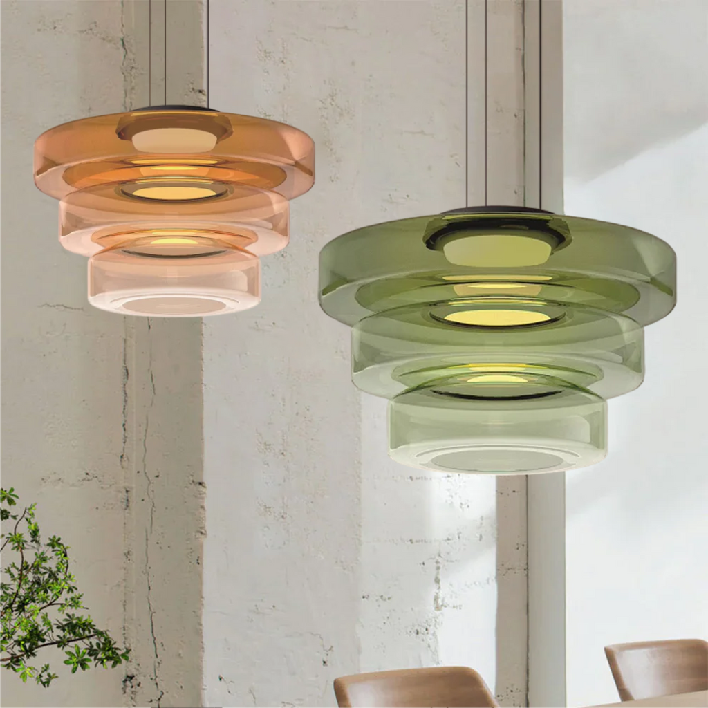 Luvano Pendelleuchte Glas Bauhaus Hängelampe