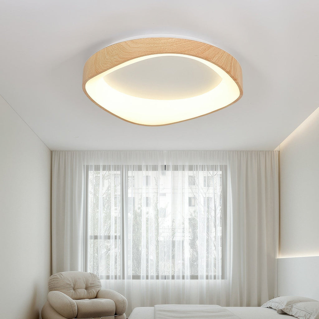 Luvano Deckenleuchte Holzoptik Nordic LED