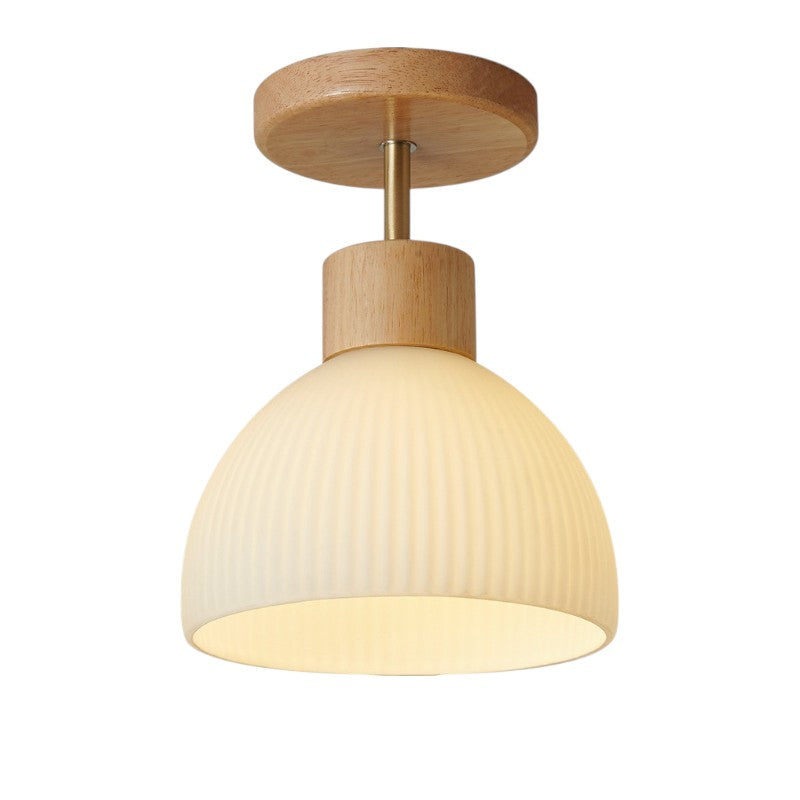 Luvano Ailse Deckenleuchte Holz Glas LED