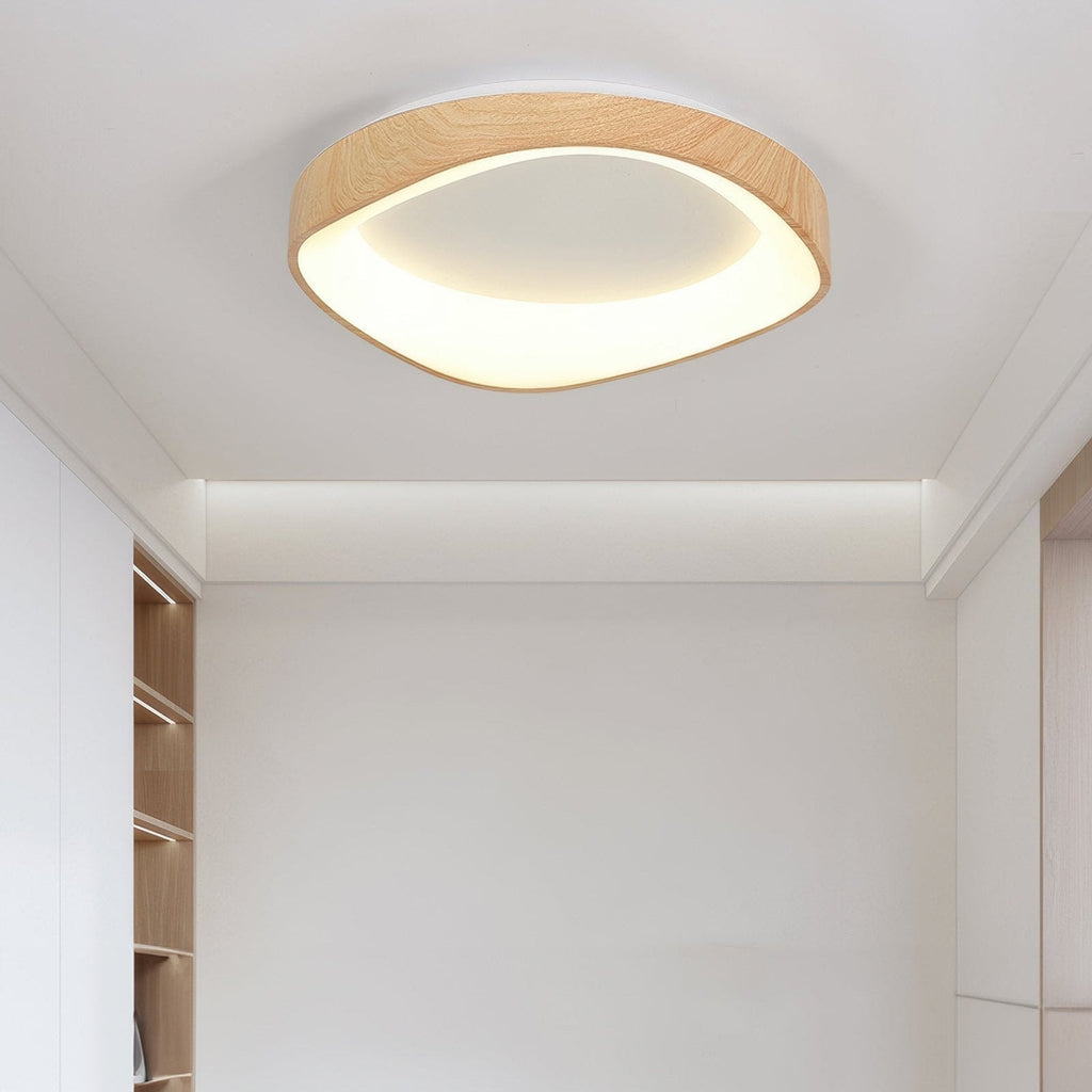 Luvano Deckenleuchte Holzoptik Nordic LED