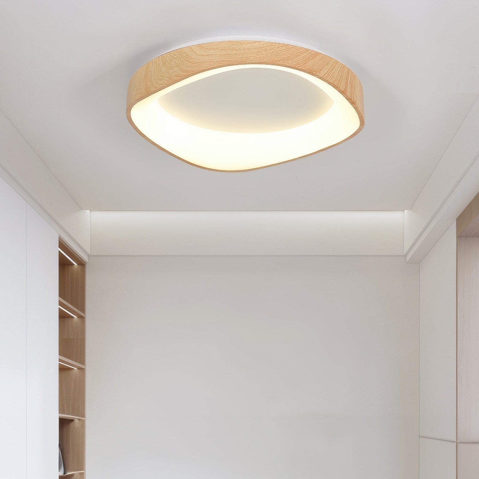 Luvano Deckenleuchte Holzoptik Nordic LED