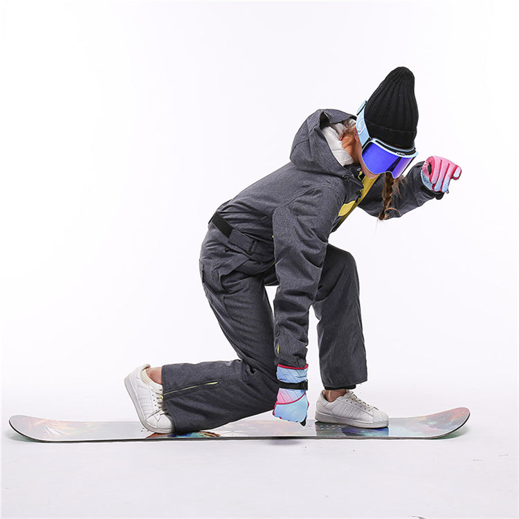 Damen-Wintermode Einteiliger Ski-Overall Winter-Schneeanzug