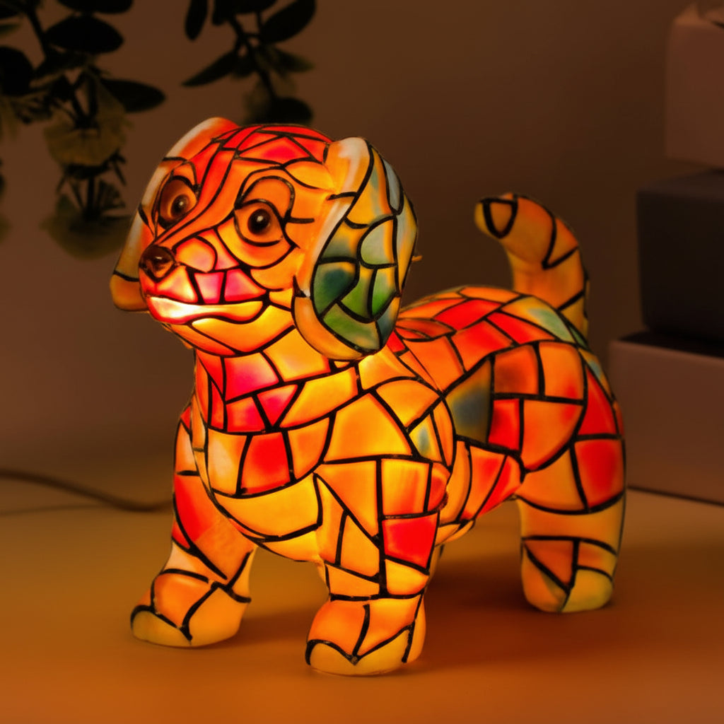 Luvano Tischleuchte Hund Figur Deko