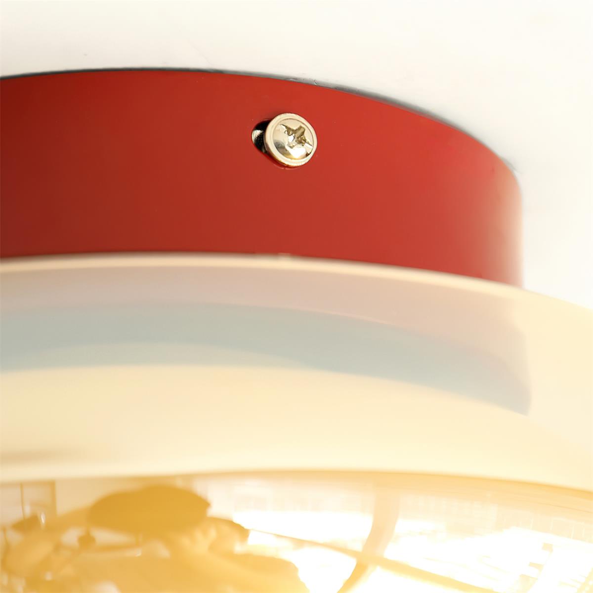 Luvano June Deckenleuchte Retro Glas LED