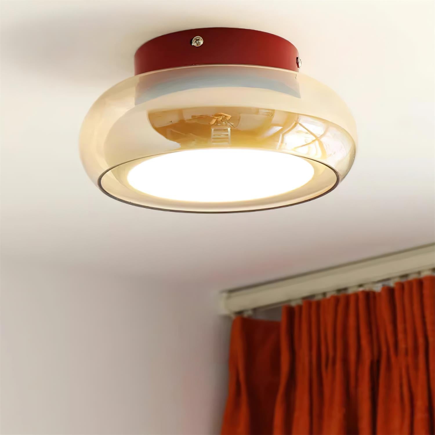 Luvano June Deckenleuchte Retro Glas LED