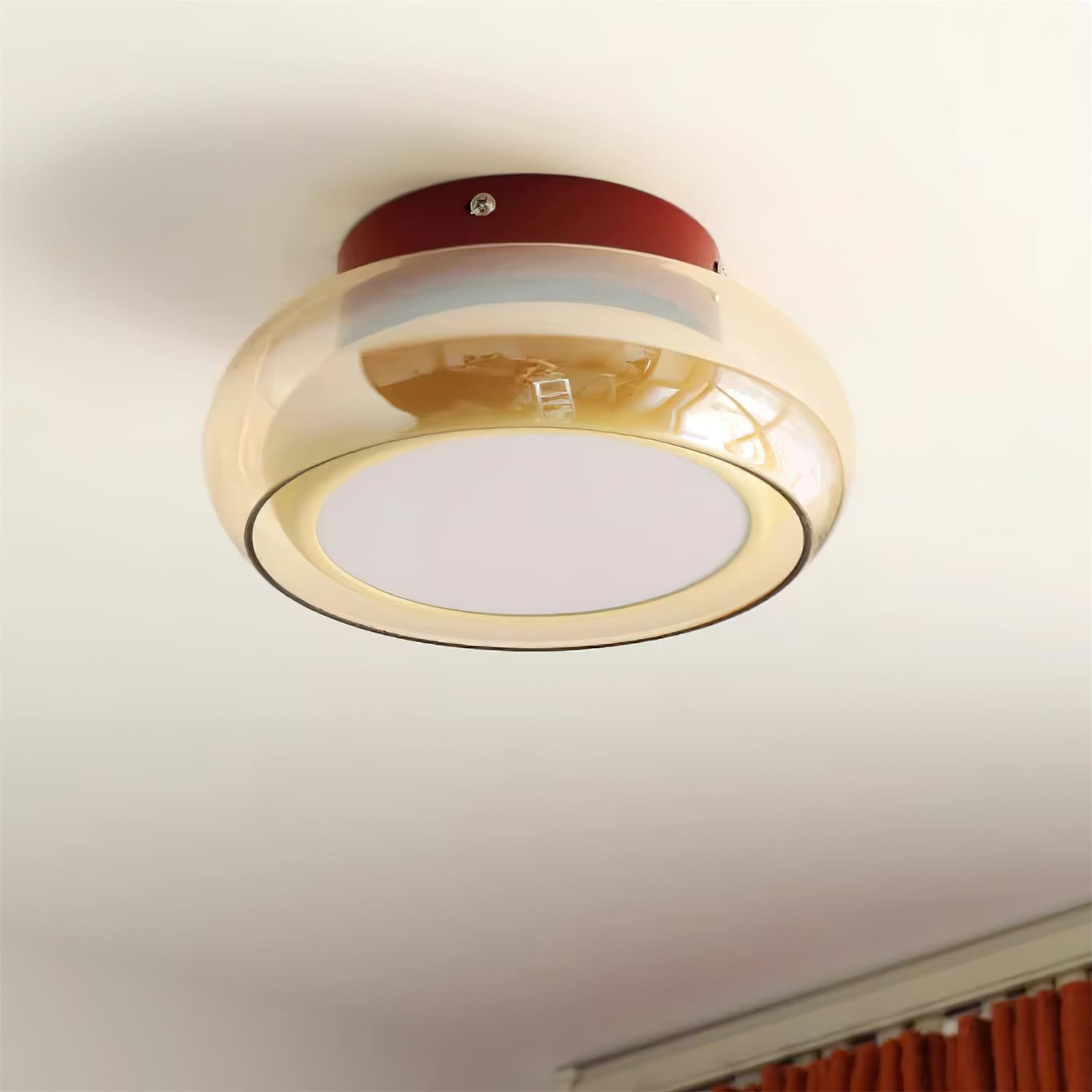 Luvano June Deckenleuchte Retro Glas LED