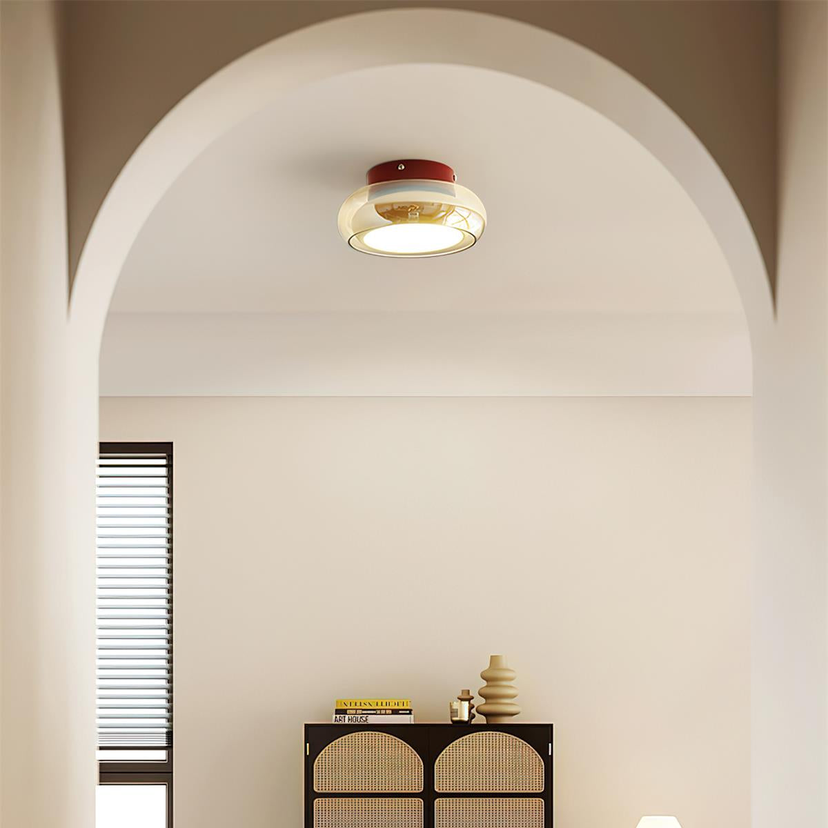 Luvano June Deckenleuchte Retro Glas LED