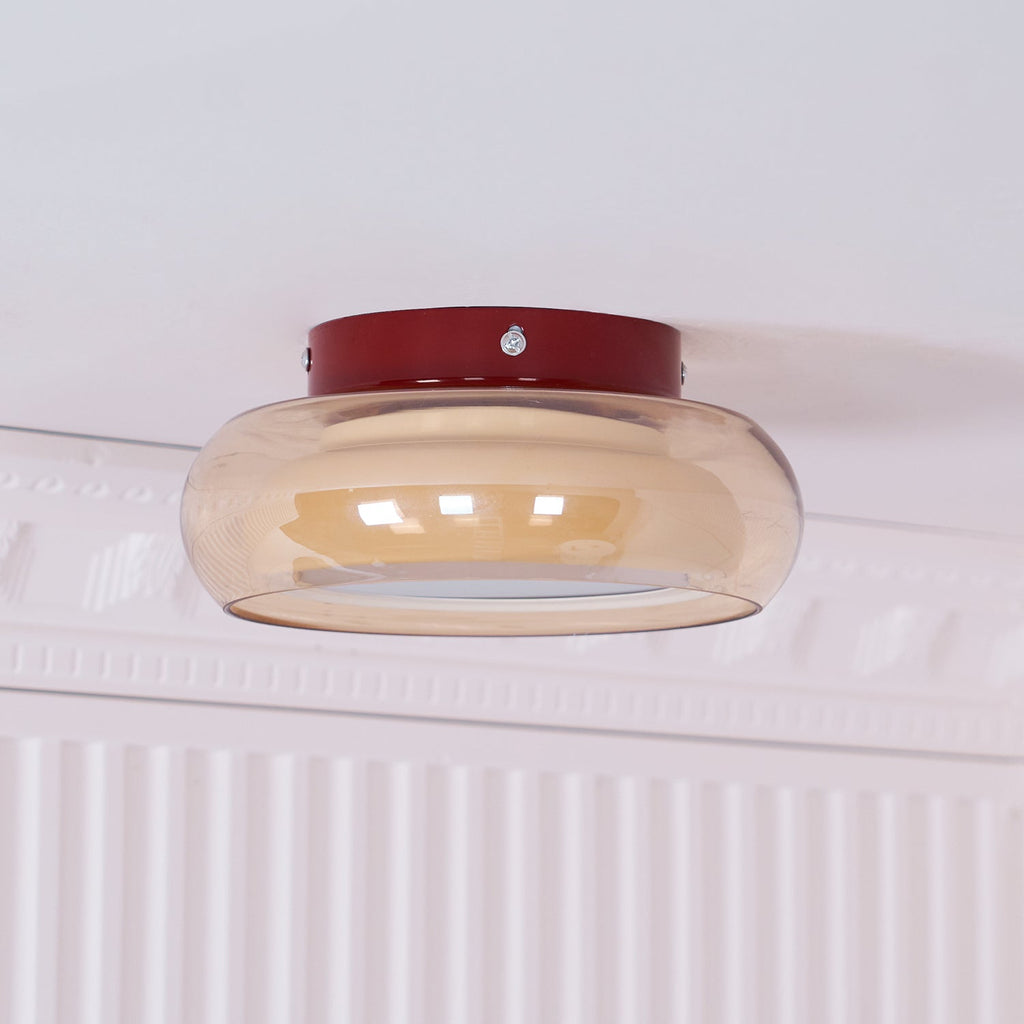 Luvano June Deckenleuchte Retro Glas LED