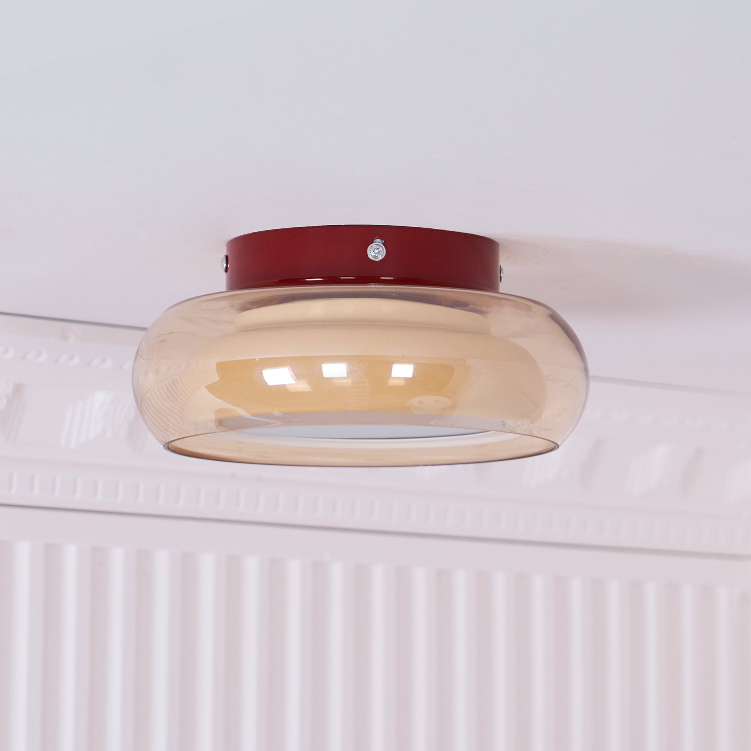 Luvano June Deckenleuchte Retro Glas LED