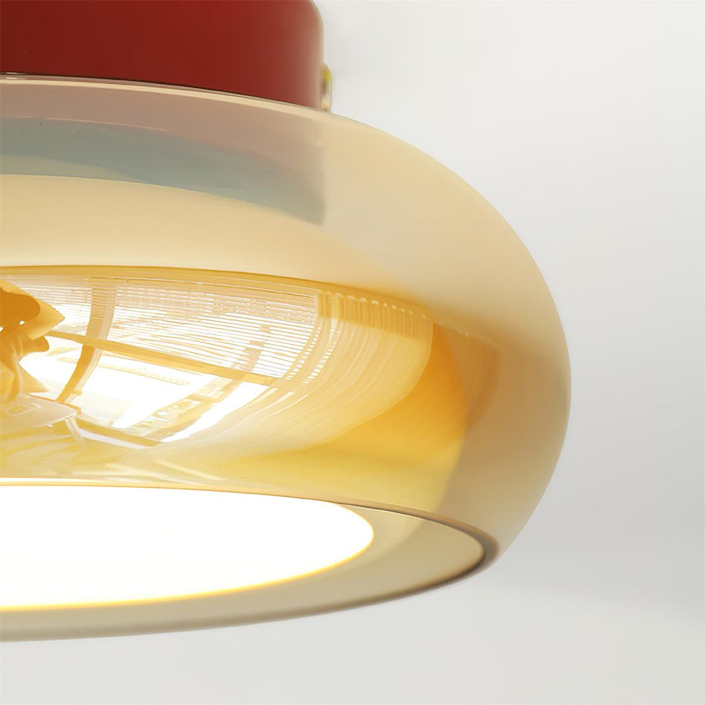 Luvano June Deckenleuchte Retro Glas LED