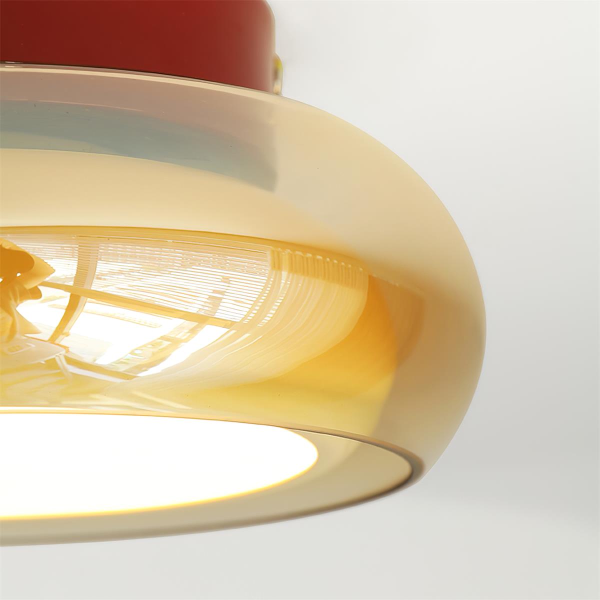 Luvano June Deckenleuchte Retro Glas LED