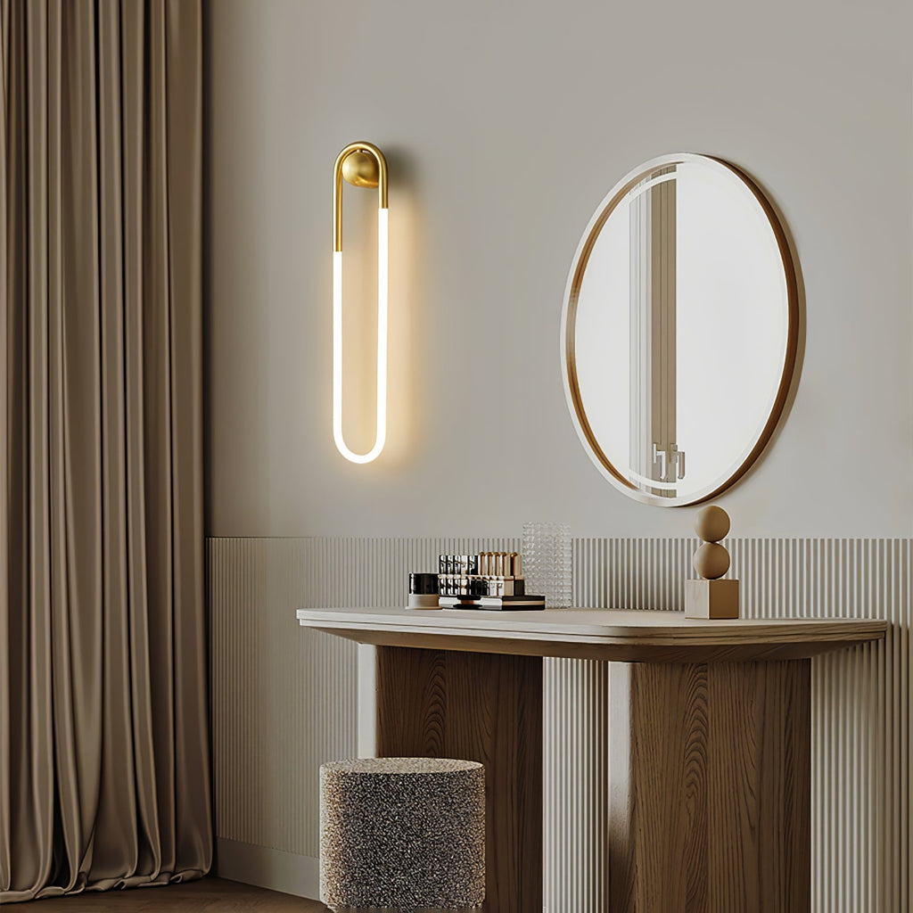 Luvano LED Wandleuchte Messing schwarz minimal