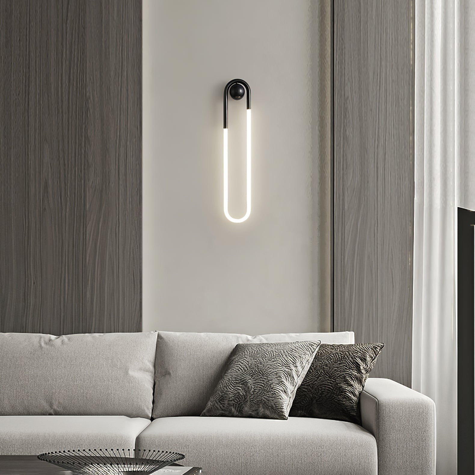 Luvano LED Wandleuchte Messing schwarz minimal